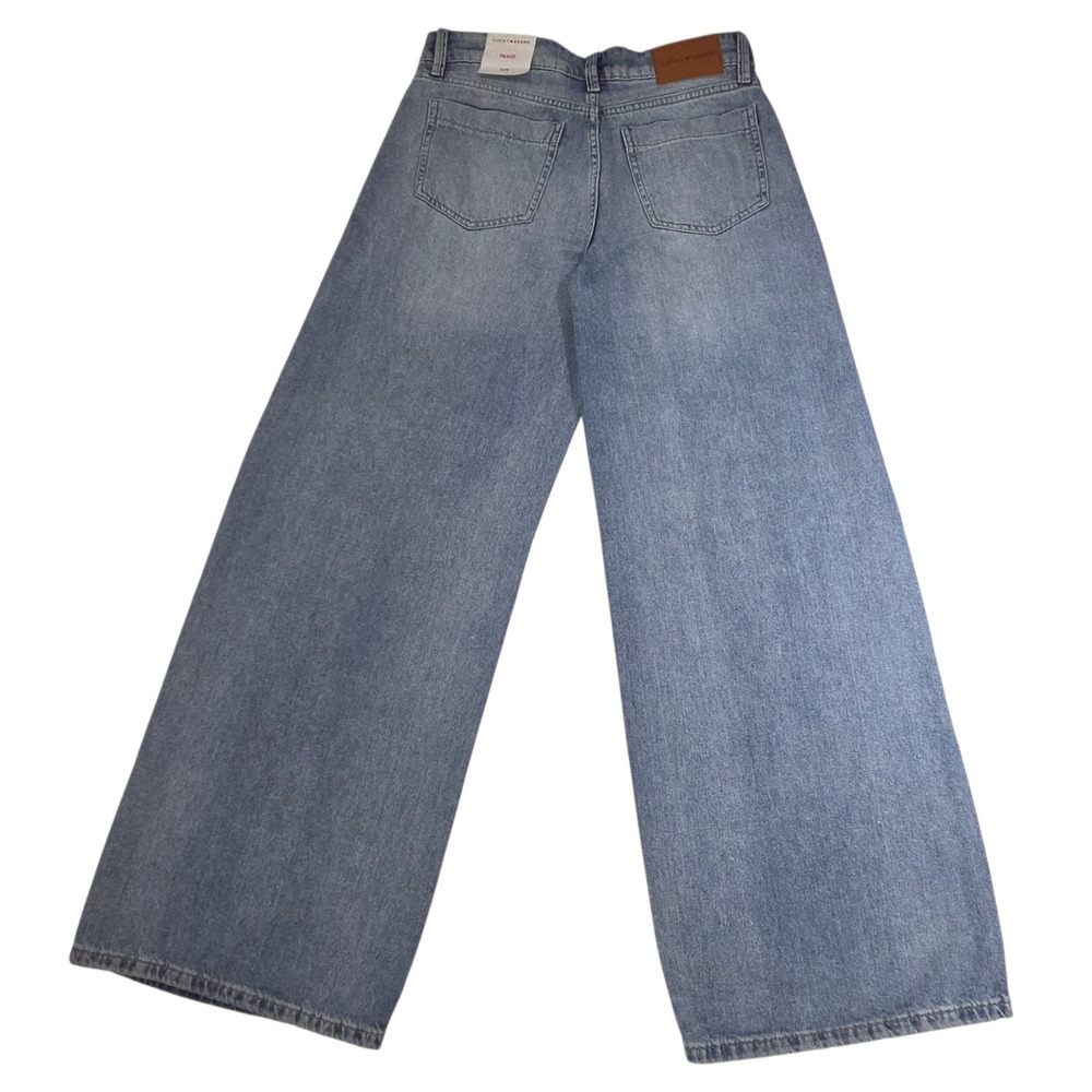 Lucky Brand Women's Jeans 8/29 Denim Palazzo Pleated Wide Leg Rigid High Rise‎ - Picture 2 of 16
